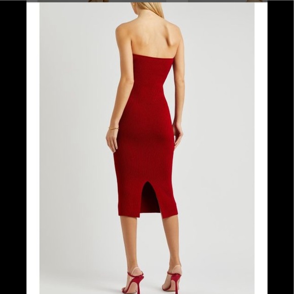 NWT Galvan London THALIA BUSTIER DRESS - RED Small - Picture 2 of 4
